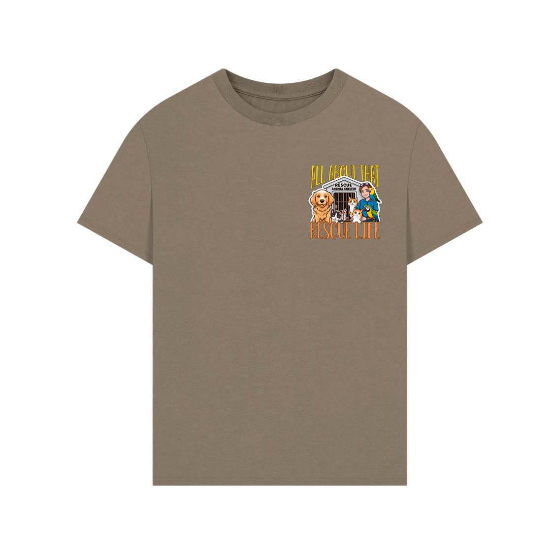 All About That Rescue Life Animal Shelter Pet Adoption Gift T-Shirt - Image 4