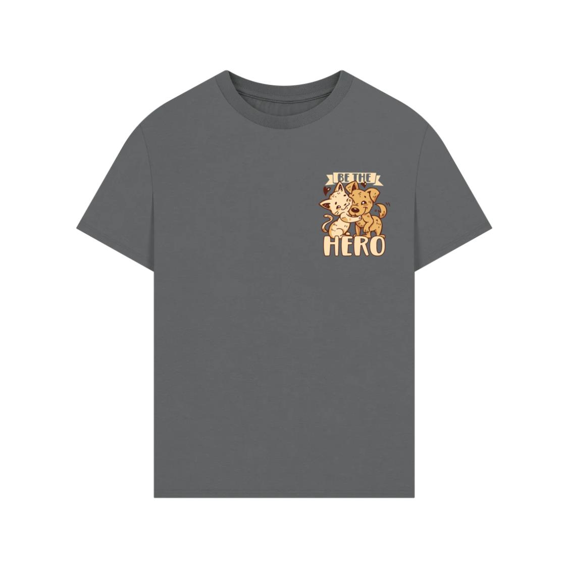 Be the Hero Rescue Cat and Dog Animal Rights Adoption Gift T-Shirt - Image 3