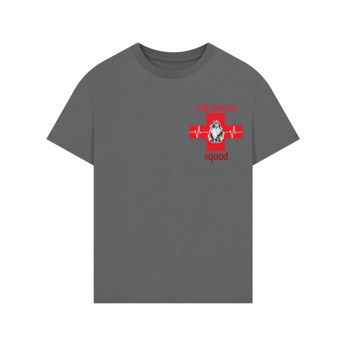 Cat Rescue Squad Adopt Cat Animal Rescue Design T-Shirt - Image 3