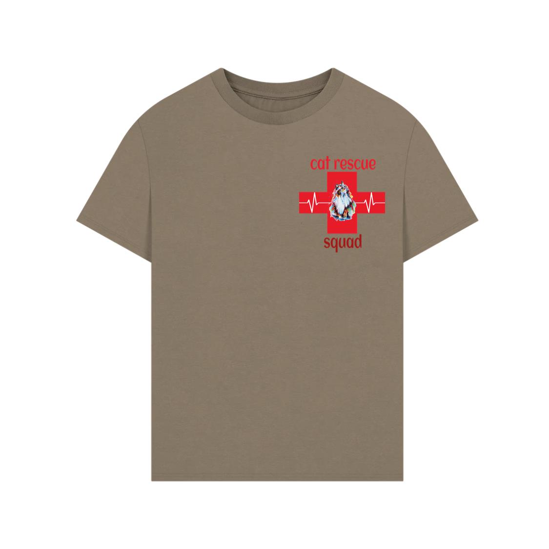 Cat Rescue Squad Adopt Cat Animal Rescue Design T-Shirt - Image 4