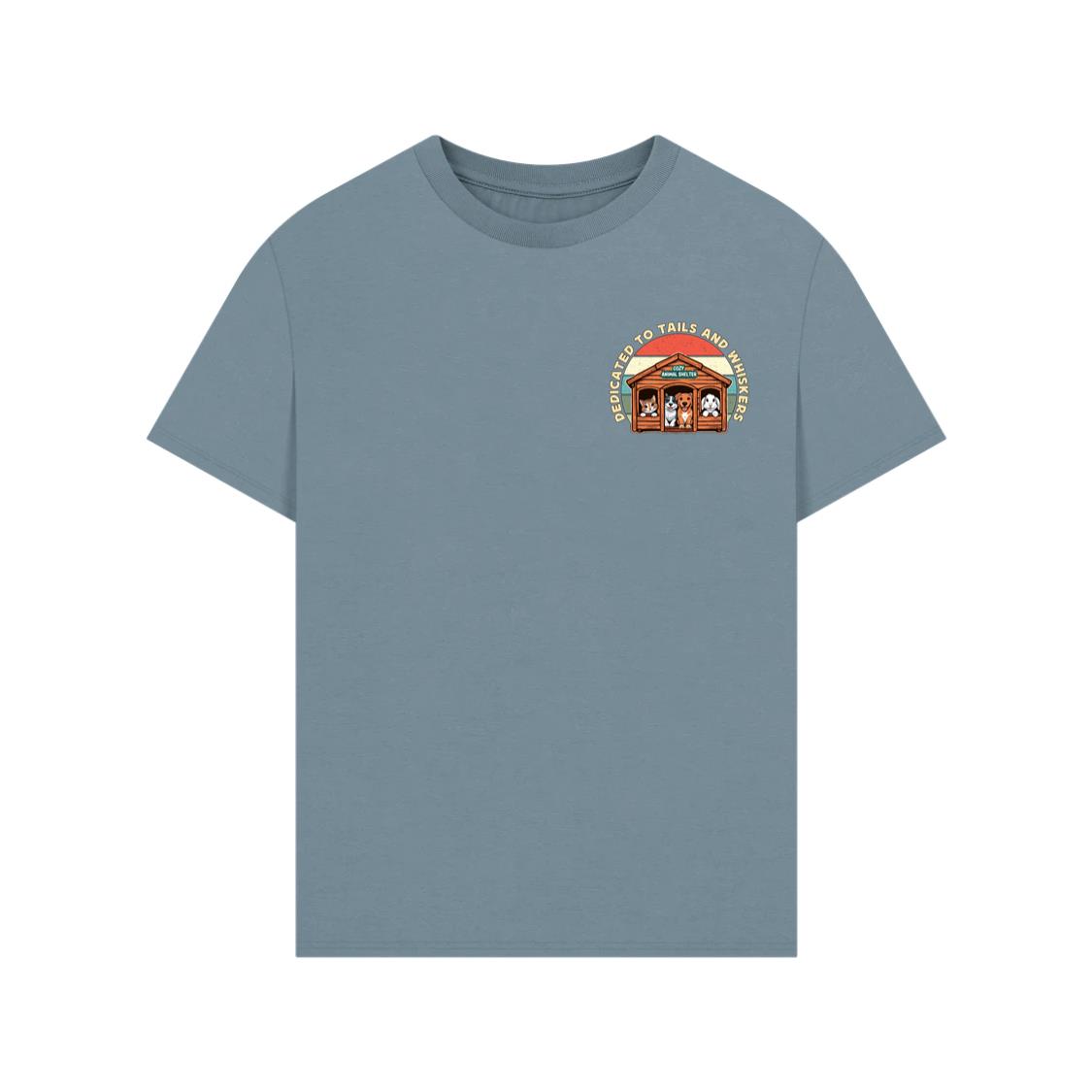 Dedicated to Tails and Whiskers Animal Shelter Foster Home Gift T-Shirt - Image 2