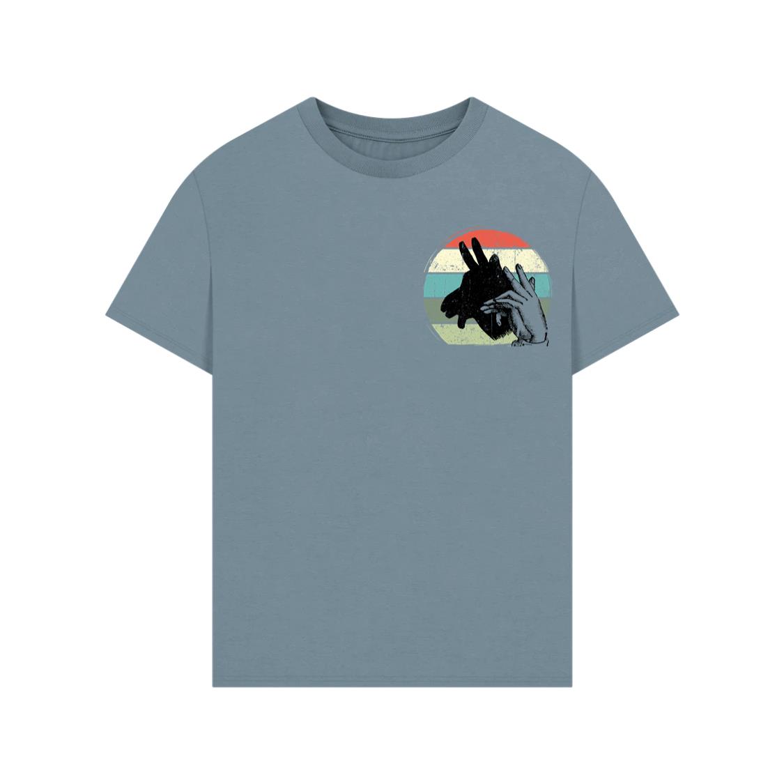 Donkey Shadow Art Animal Rescue Farm Animal Lover Design T-Shirt - Image 2