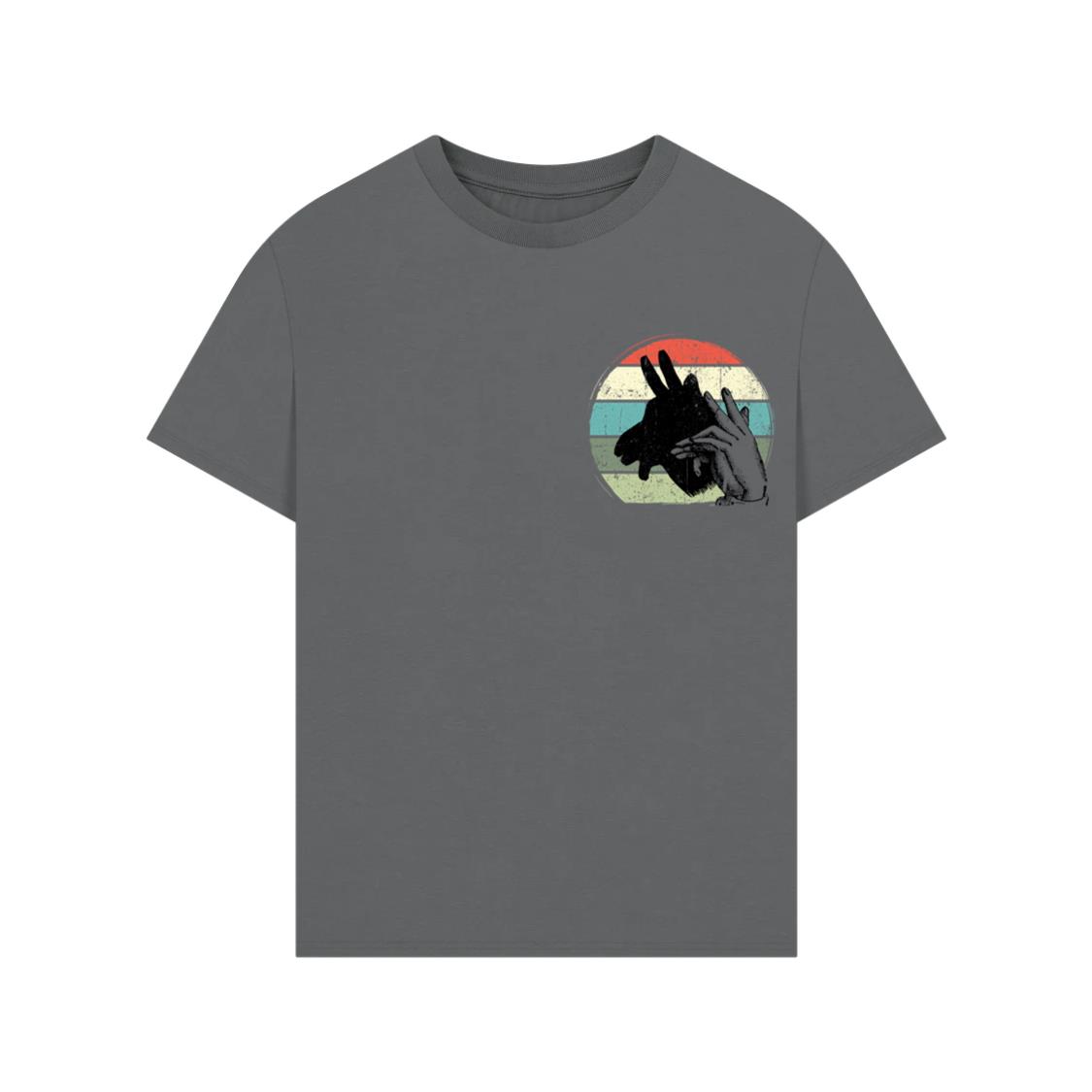 Donkey Shadow Art Animal Rescue Farm Animal Lover Design T-Shirt - Image 3