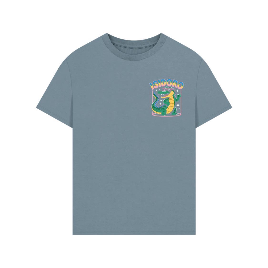 Isidoro Cool Crocodile Cartoon Graphic for Tropical Streetwear Vibe T-Shirt - Image 2