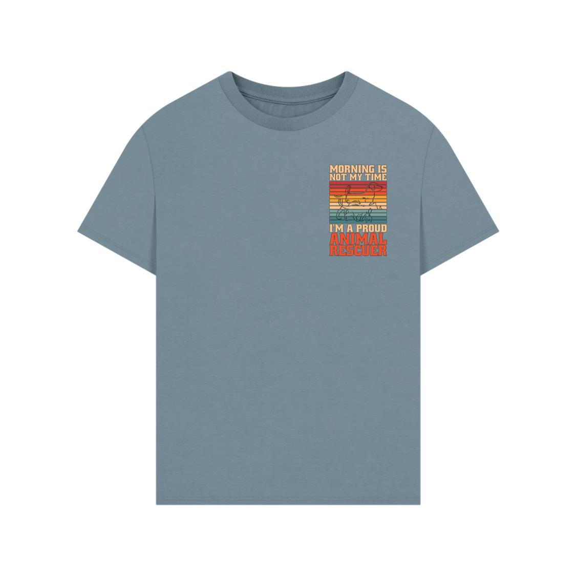 Proud Animal Rescuer Rescue Life Vintage Style Graphic T-Shirt - Image 2