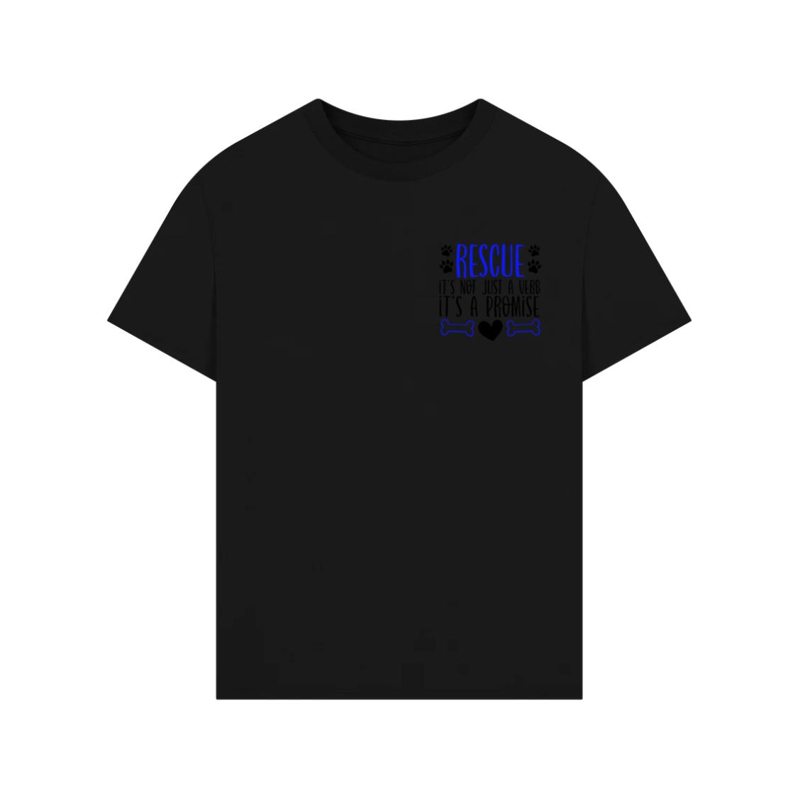 Rescue It’s Not Just a Verb It’s a Promise Dog Cat Adoption Gift T-Shirt