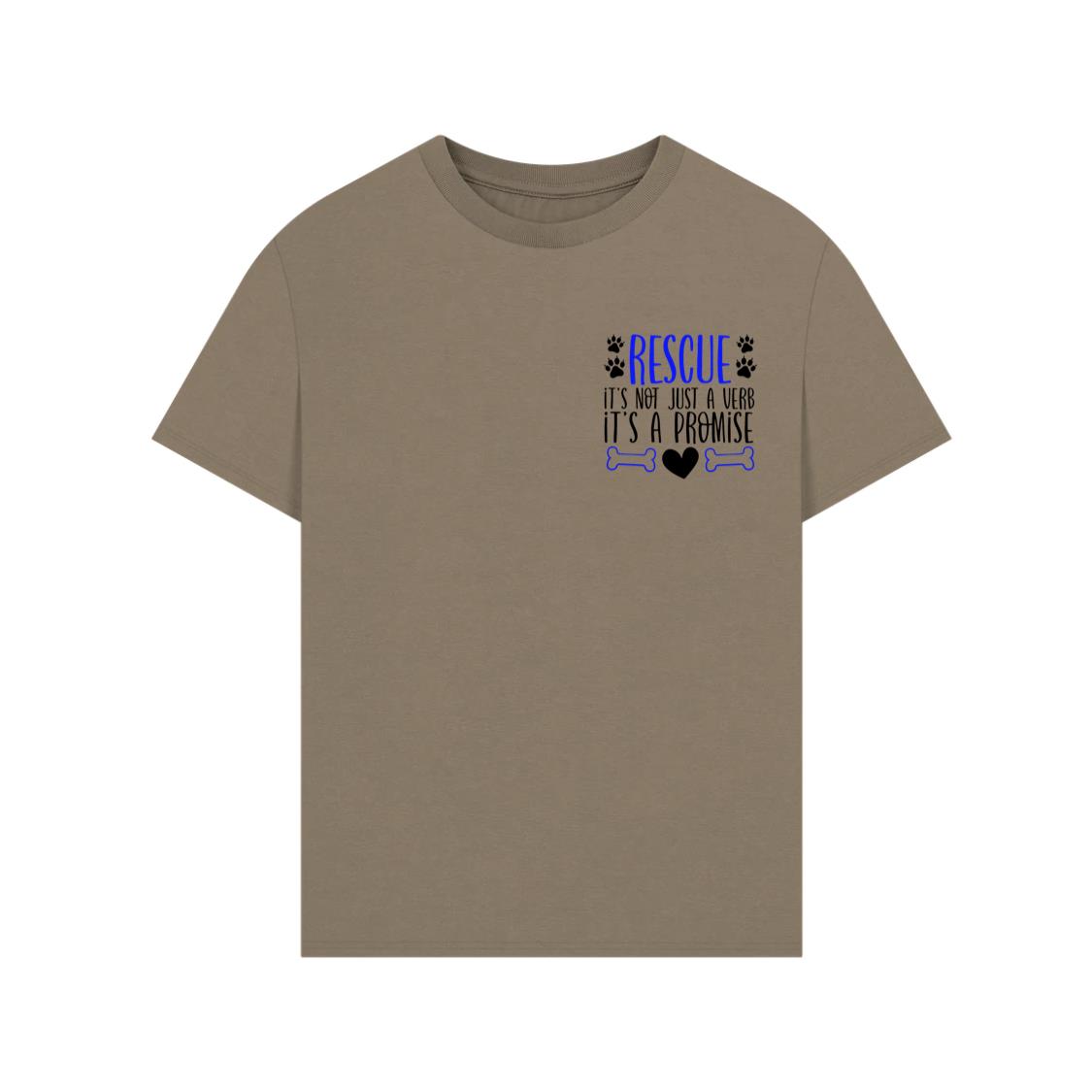 Rescue It’s Not Just a Verb It’s a Promise Dog Cat Adoption Gift T-Shirt - Image 4