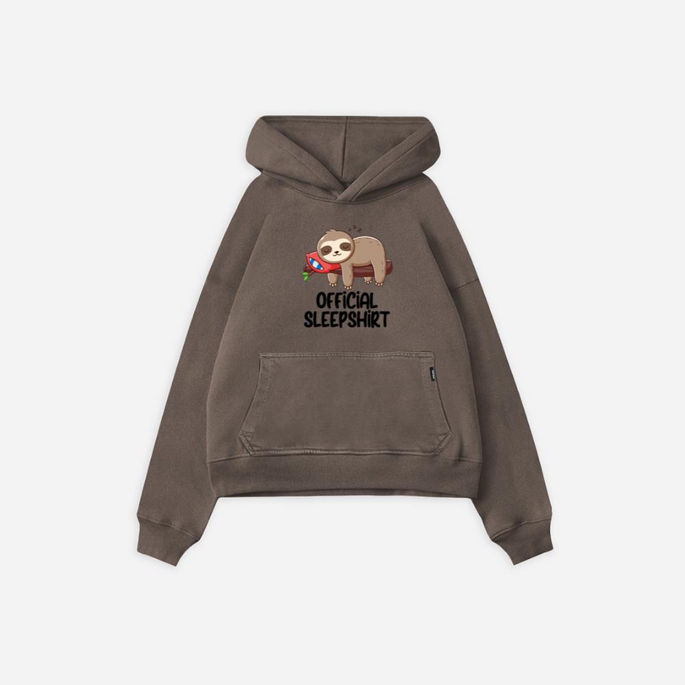 Sloth on Branch Official Sleep Shirt Hoodie - Image 2